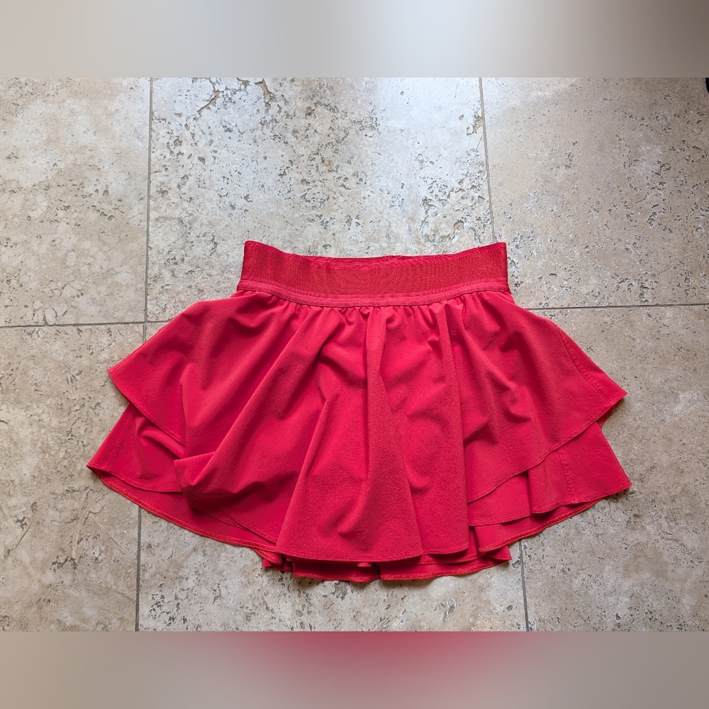 Lululemon Red Court Rival Tennis Skirt Size  4 (Normal, Not Longer Length)